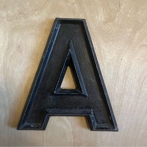 Vintage / Antique Metal letter “A” Chicago - Toronto - England patents embossed
